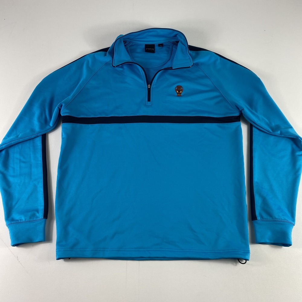 Dunning Golf Pullover Mens Medium Blue 1/4 Zip Long Sleeve Naples National